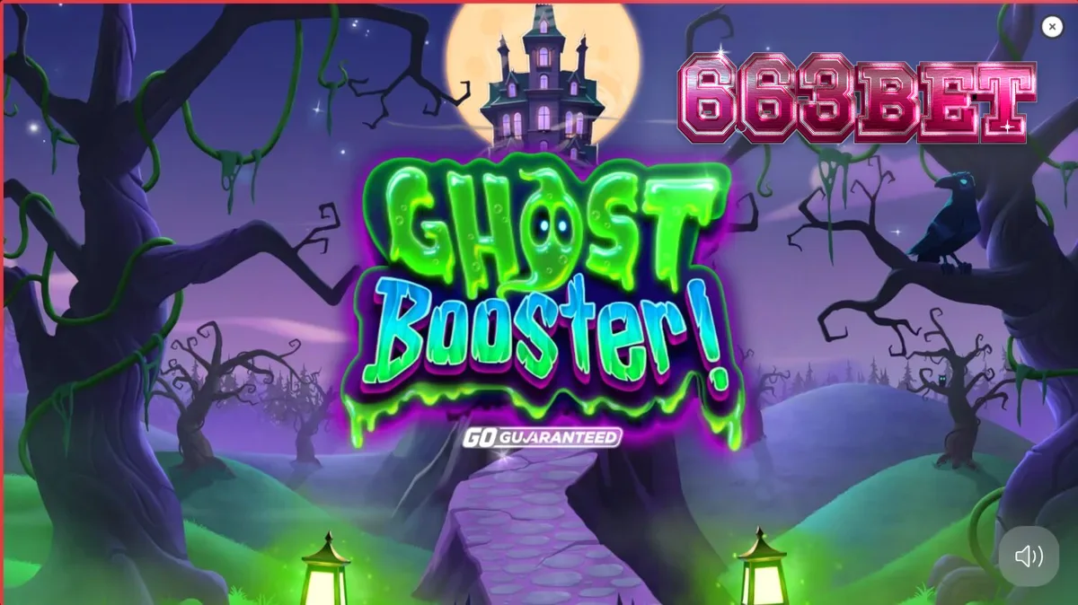 Interface do jogo Ghost Booster com fantasmas amigáveis e abóboras